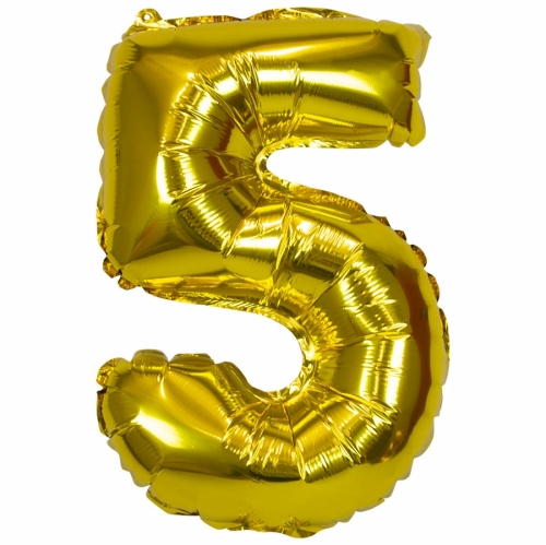 XXL Foil Balloon Number 5 Gold